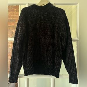 Airy is Wilfred Velvet Black Mock Neck Sweater